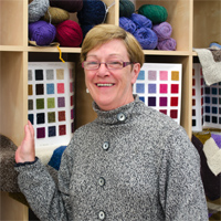 Kathy inside Kathy's Knits