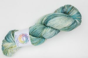 BFL-Silk 4-ply 150g - mint green with speckles