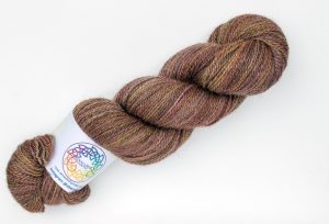 BFL-Gotland 4-ply - brown and pink