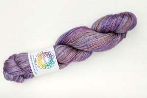 BFL-Silk 4-ply 100g - muted purple, pink and turquoise