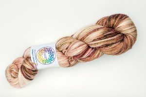 BFL-Silk 4-ply 100g - Pink cream with Speckles
