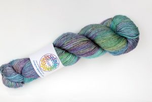 BFL-Silk 4-ply 100g - turquoise and lilac