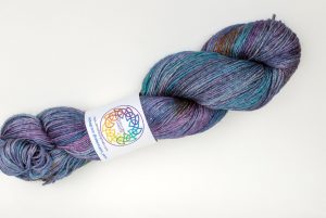 BFL-Silk 4-ply 100g - Galaxy - purple, teal and blue