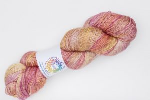 BFL-Silk Fine Lace-weight pink and orange