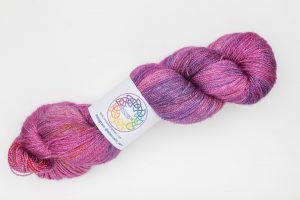 BFL-Silk Lace weight bright pink and purple