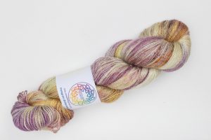 BFL-Silk Lace weight Taki - pink, orange and cream with speckles