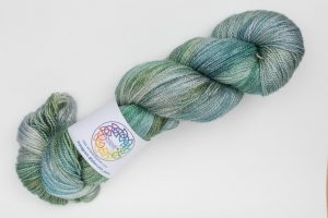 BFL-Silk Lace weight Sprite - green, turquoise and grey