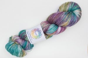 BFL-Silk Lace weight Amy - multi purple, green and bronze