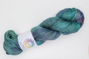 BFL-Silk Lace weight Galaxy - purple, teal and blue