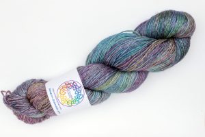 Merino-silk-cashmere 70-20-10 4-ply turquoise and purple