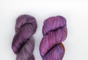 Kid Mohair-Silk - purple + purple and orange 2 pack
